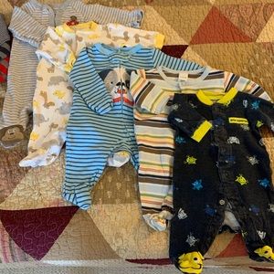 Newborn footed onesie bundle